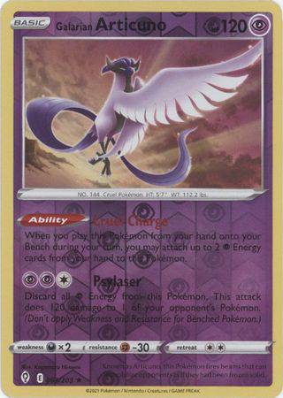 Galarian Articuno : EVOLVING SKIES (Reverse holo) - 063/203