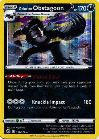 Galarian Obstagoon : CHAMPION'S PATH (Holo) - 037/073 - Lockett Labs UK