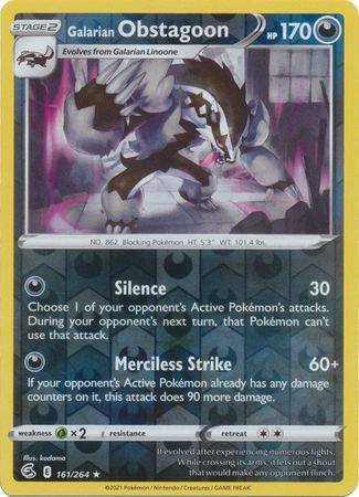 Galarian Obstagoon : FUSION STRIKE (Reverse holo) - 161/264