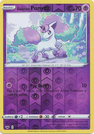 Galarian Ponyta : SWORD & SHIELD BASE (Reverse holo) - 081/202