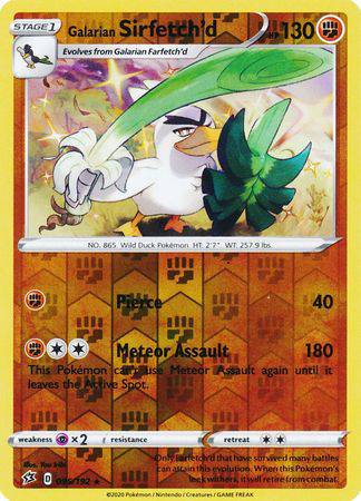 Galarian Sirfetch'd : REBEL CLASH (Reverse holo) - 095/192