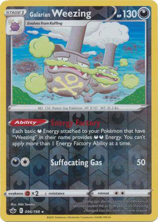 Galarian Weezing : CHILLING REIGN (Reverse holo) - 096/198