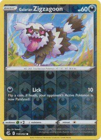 Galarian Zigzagoon : FUSION STRIKE (Reverse holo) - 159/264