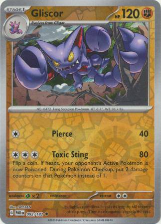 Gliscor : PARADOX RIFT (Reverse holo) - 092/182