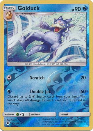 Golduck : SUN & MOON BASE (Reverse holo) - 29/149