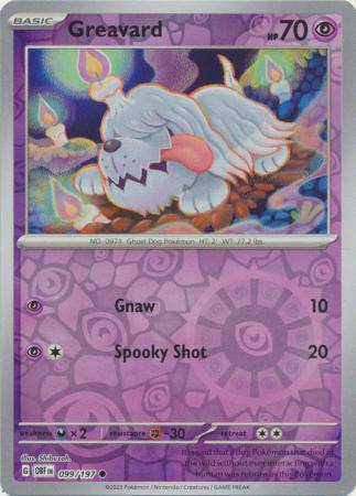 Greavard : OBSIDIAN FLAMES (Reverse holo) - 099/197