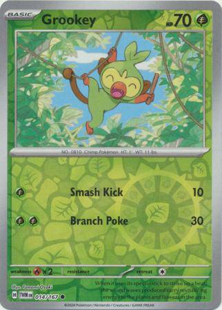 Grookey : TWILIGHT MASQUERADE (Reverse holo) - 014/167