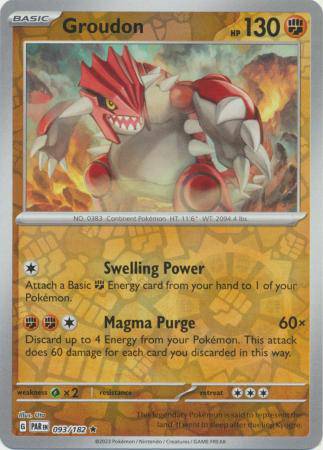 Groudon : PARADOX RIFT (Reverse holo) - 093/182
