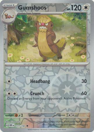 Gumshoos : OBSIDIAN FLAMES (Reverse holo) - 177/197