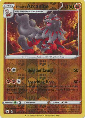 Hisuian Arcanine : ASTRAL RADIANCE (Reverse holo) - 071/189