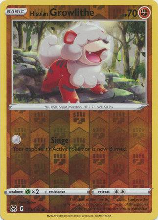 Hisuian Growlithe : LOST ORIGIN (Reverse holo) - 083/196