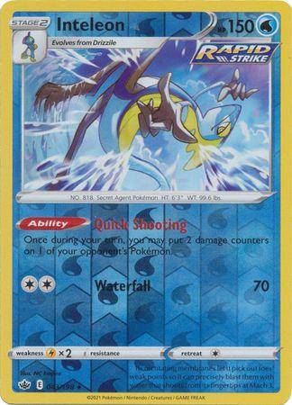 Inteleon : CHILLING REIGN (Reverse holo) - 043/198