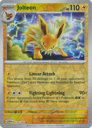 Jolteon : 151 (Reverse holo) - 135/165