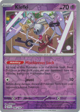 Klefki : SCARLET & VIOLET BASE (Reverse holo) - 096/198