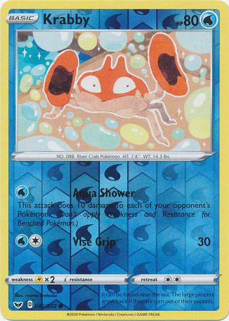 Krabby : SWORD & SHIELD BASE (Reverse holo) - 042/202