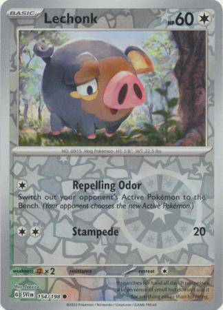 Lechonk : SCARLET & VIOLET BASE (Reverse holo) - 154/198