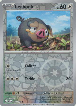 Lechonk : SCARLET & VIOLET BASE (Reverse holo) - 155/198
