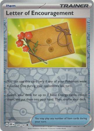 Letter of Encouragement : OBSIDIAN FLAMES (Reverse holo) - 189/197