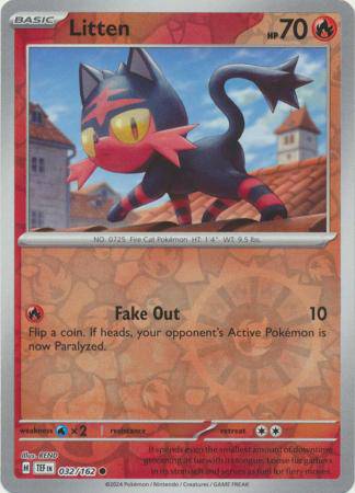 Litten : TEMPORAL FORCES (Reverse holo) - 032/162