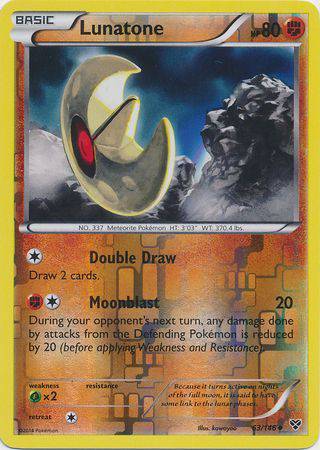 Lunatone : XY BASE (Reverse holo) - 63/146