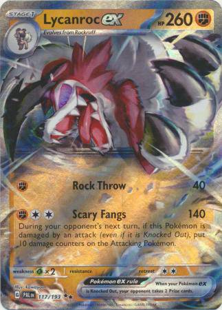 Lycanroc ex : PALDEA EVOLVED - 117/193