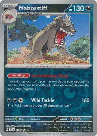 Mabosstiff : SCARLET & VIOLET BASE (Reverse holo) - 137/198