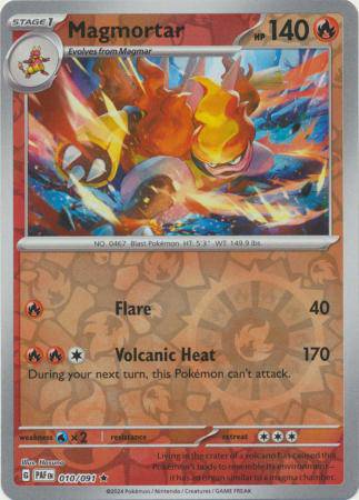 Magmortar : PALDEAN FATES (Reverse holo) - 010/091