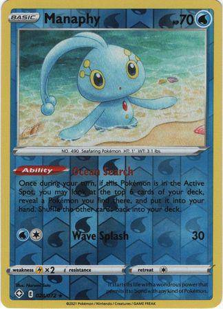 Manaphy : SHINING FATES (Reverse holo) - 024/072