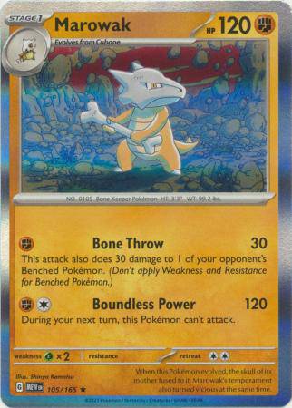 Marowak : 151 (Holo) - 105/165