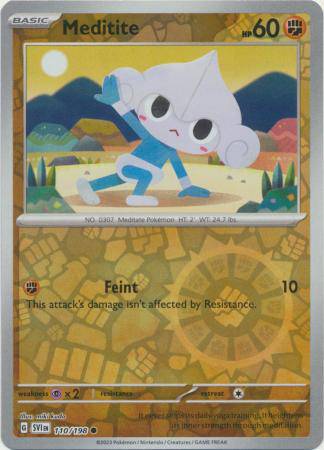 Meditite : SCARLET & VIOLET BASE (Reverse holo) - 110/198