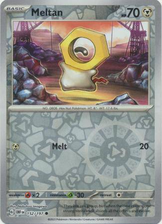 Meltan : OBSIDIAN FLAMES (Reverse holo) - 152/197