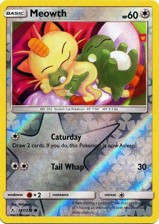 Meowth : UNBROKEN BONDS (Reverse holo) - 147/214