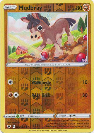Mudbray : SWORD & SHIELD BASE (Reverse holo) - 105/202