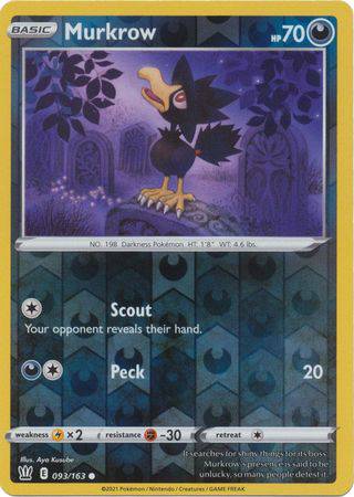 Murkrow : BATTLE STYLES (Reverse holo) - 093/163