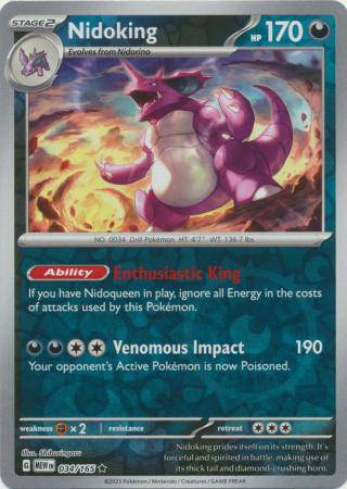 Nidoking : 151 (Reverse holo) - 034/165