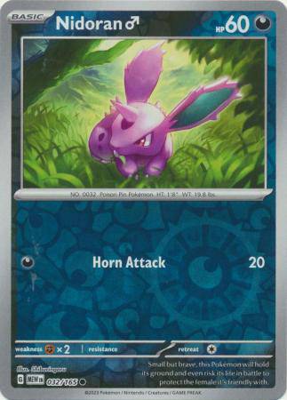 Nidoran : 151 (Reverse holo) - 032/165