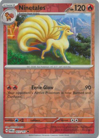 Ninetales : TWILIGHT MASQUERADE (Reverse holo) - 027/167