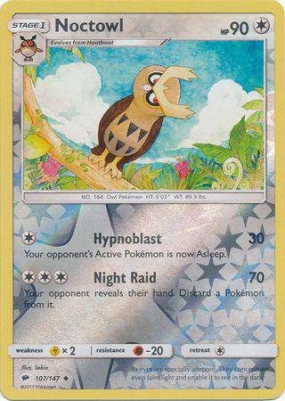 Noctowl : BURNING SHADOWS (Reverse holo) - 107/147