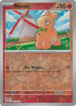 Numel : OBSIDIAN FLAMES (Reverse holo) - 031/197