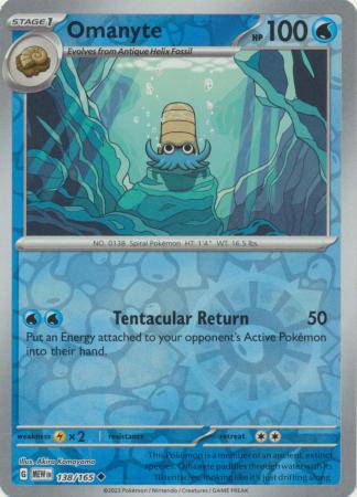 Omanyte : 151 (Reverse holo) - 138/165