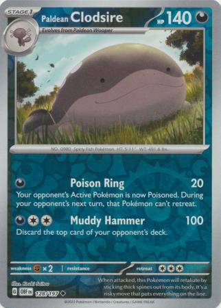 Paldean Clodsire : OBSIDIAN FLAMES (Reverse holo) - 128/197