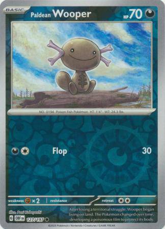 Paldean Wooper : OBSIDIAN FLAMES (Reverse holo) - 127/197