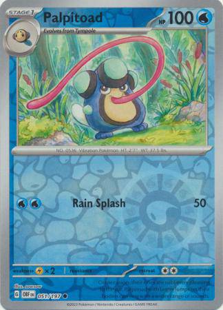 Palpitoad : OBSIDIAN FLAMES (Reverse holo) - 051/197