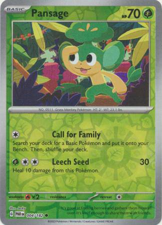 Pansage : PARADOX RIFT (Reverse holo) - 004/182