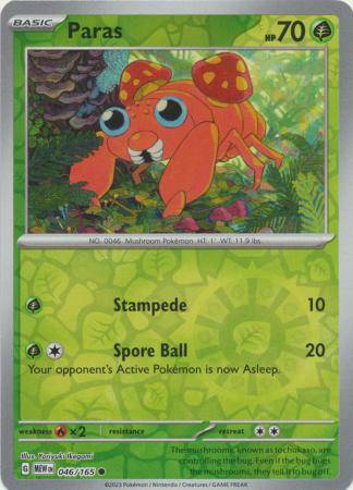 Paras : 151 (Reverse holo) - 046/165