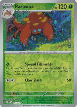 Parasect : 151 (Reverse holo) - 047/165