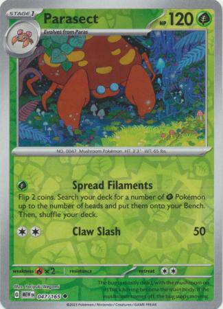 Parasect : 151 (Reverse holo) - 047/165