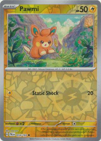 Pawmi : PALDEA EVOLVED (Reverse holo) - 074/193