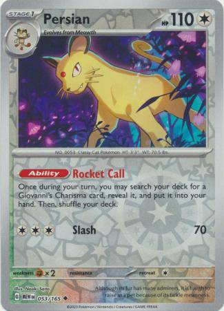 Persian : 151 (Reverse holo) - 053/165