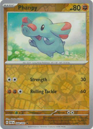 Phanpy : PALDEAN FATES (Reverse holo) - 048/091
